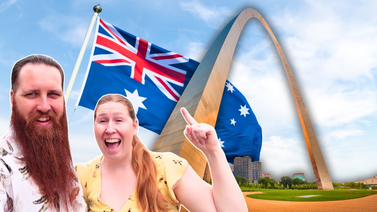 Впервые австралиец у Gateway Arch в Сент-Луисе. Просто ПОТРЯСАЮЩЕ!