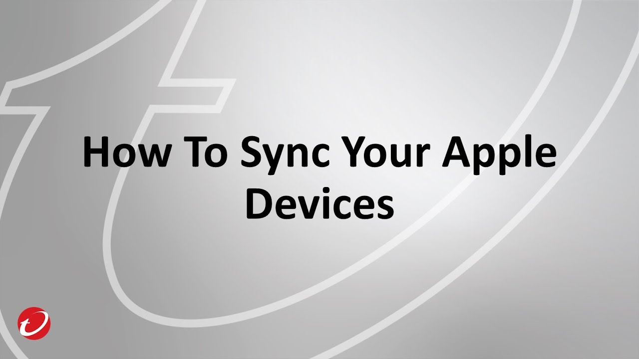 How To Sync Your Apple Devices
