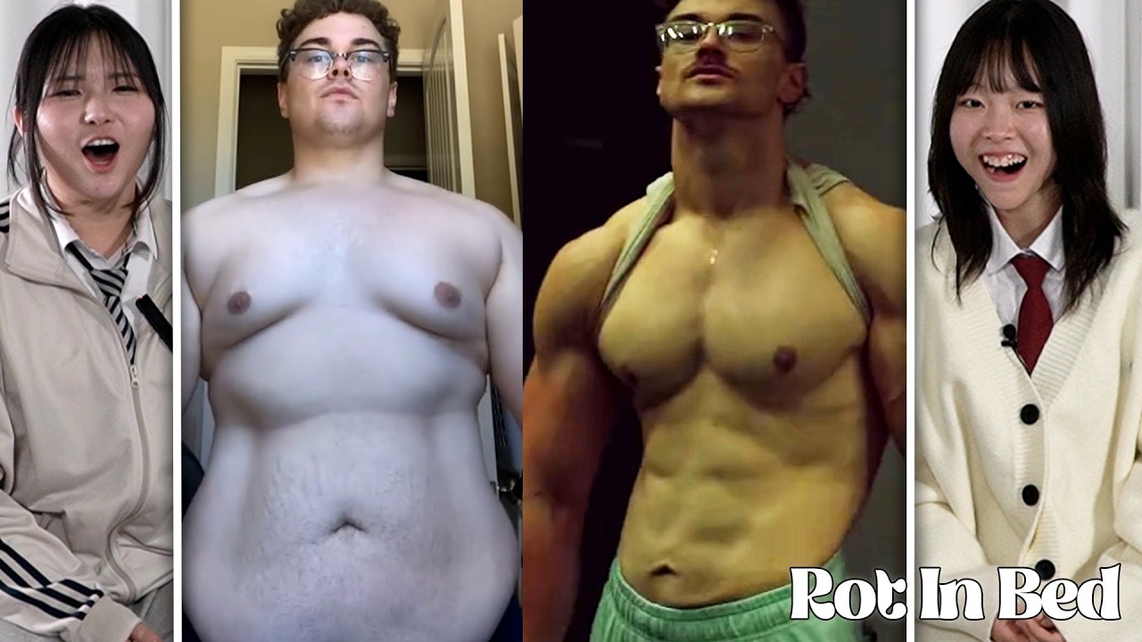 Koreans Teenagers React to Body Transformation Videos | Really respect them | Rot In Bed