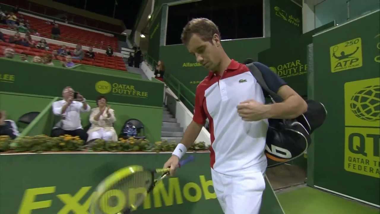 Jan Hernych vs Richard Gasquet Qatar ATP Tennis Open [Round 1 01/01/13]