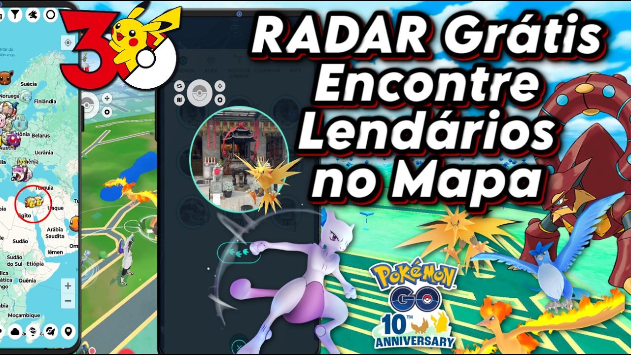 RADAR GRÁTIS ! ENCONTRE Os LENDARIOS ZAPDOS MOLTRES ARTICUNO No MAPA POKEMON GO - WECATCH Download
