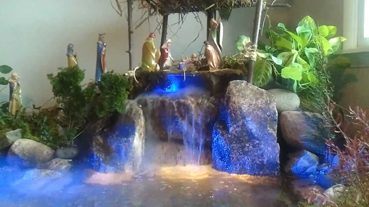 El nacimiento de navidad (pesebre) mas real con cascada natural hecho en un dia