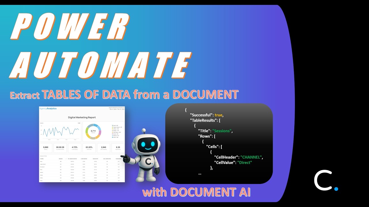 Как извлечь данные из таблиц документа с помощью нового коннектора Document AI в Power Automate.