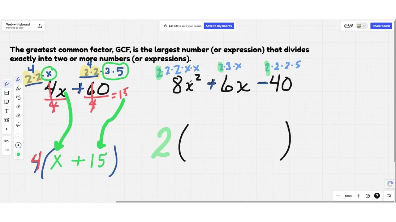 Factor Out GCF Polynomials