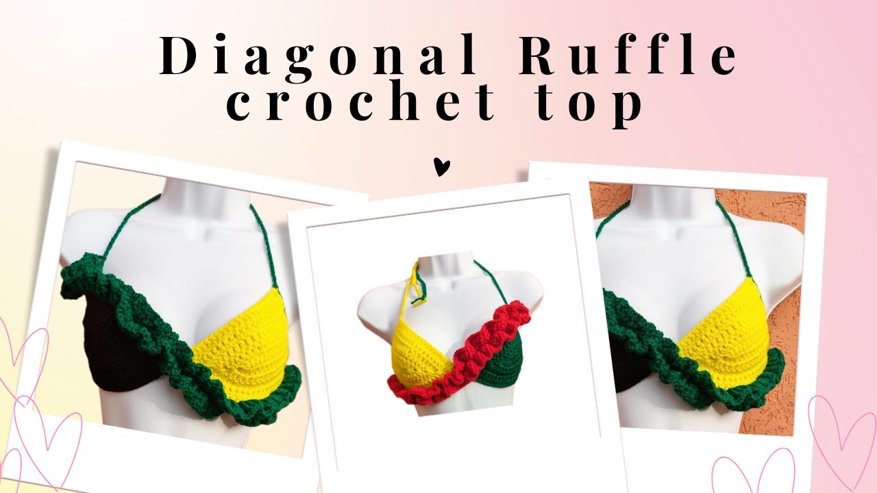 Diagonal Ruffle Crochet Top | Crafted by Bianca