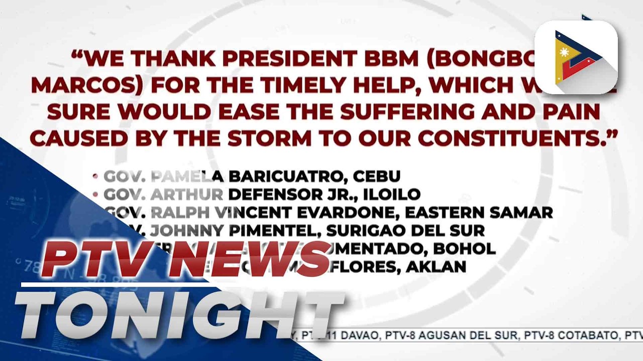 Governors Laud PBBM for Swift #BasyangPH, Shear Line Aid