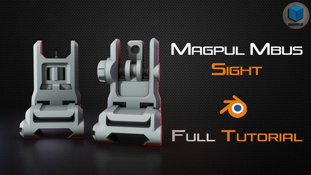 🎯 Magpul MBUS Scope 3D Modeling in Blender | Complete Tutorial 🖥️
