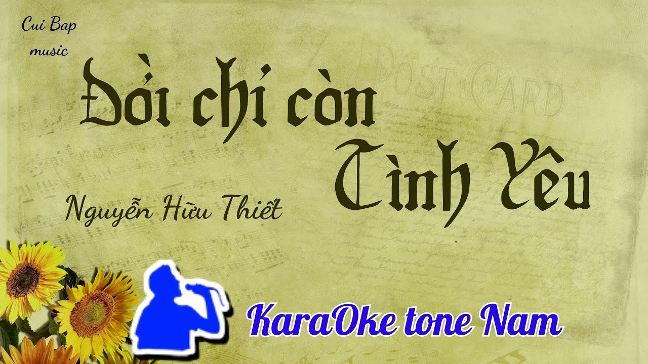 Đời chỉ còn tình yêu | Tone nam Karaoke  | Cui bap music