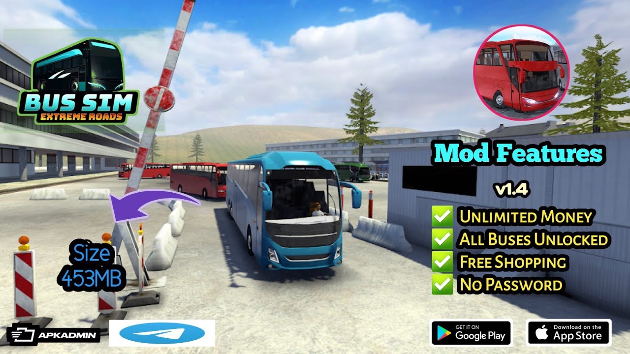 Update! Bus Simulator : Extreme Roads Mod Apk | Unlimited Money | Buses Unlocked | Latest v1.4