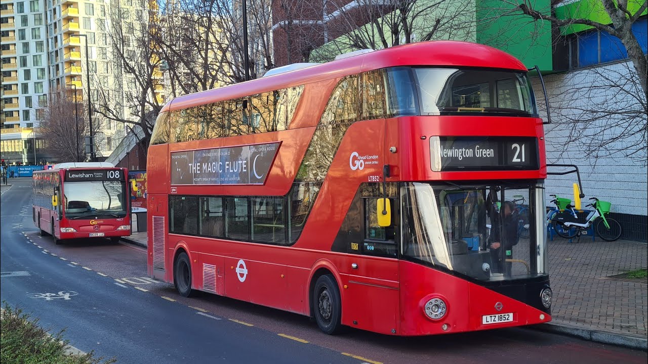 Full Journey on the Route 21 (LT852 LTZ1852) Wrightbus NB4L Boris Routemaster Go-Ahead London