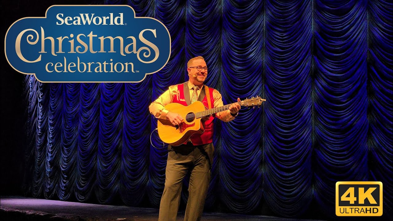 Акустическое рождественское выступление 🎄🎶 Рождественское празднование в SeaWorld 2025 | Живая пр...
