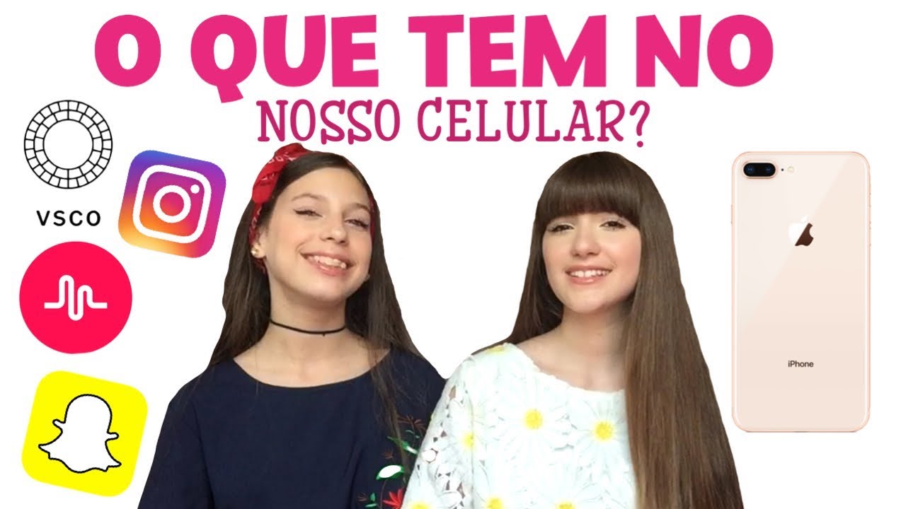 O QUE TEM NO NOSSO CELULAR? iPhone 8plus | Hi Girls Sisters