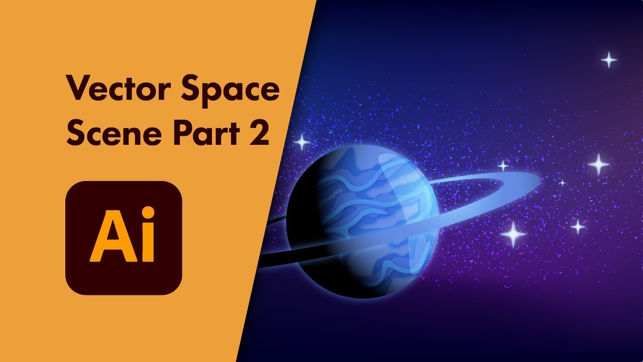 Make this Space Scene in Adobe Illustrator: part 2 Planet