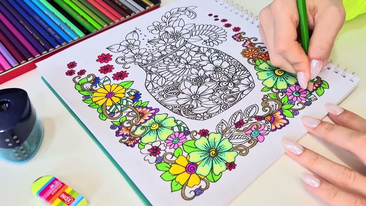 Day 4 : 🎨coloring book | 💐 the flowers song