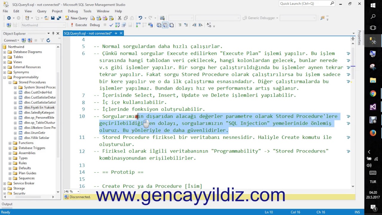 103-) T-SQL Stored Procedures - Genel Özellikleri