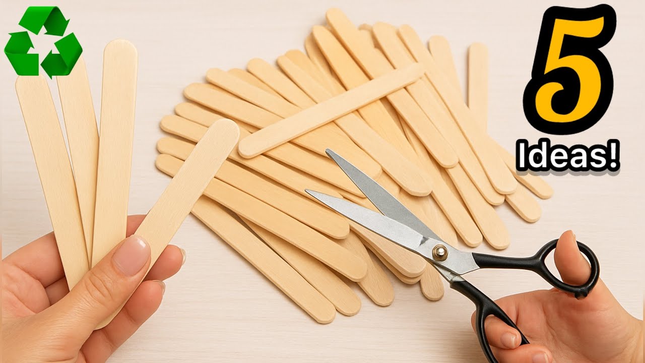 🔥5 Awesome Popsicle Stick DIYs | Creative Ice Cream Stick Recycling Ideas