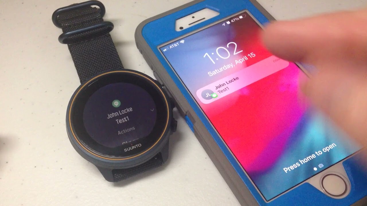 Suunto 9 Baro: Controlling Notifications from cell phone (Apple iOS)