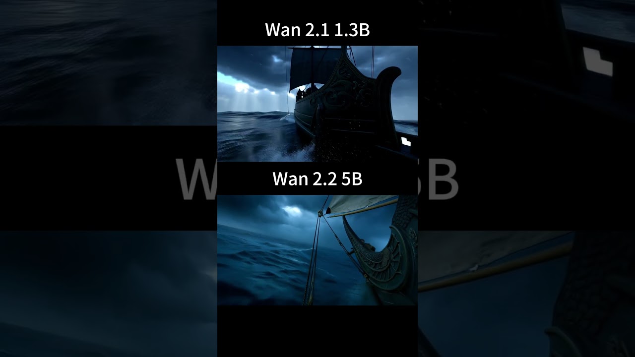 Compare Wan 2.2 with Wan 2.1 - text to video #wan2 #aivideo