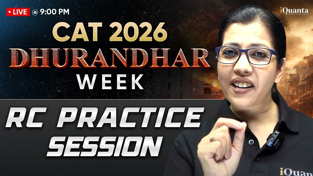 VARC CAT 2026 RC Practice Session | CAT Preparation Dhurandhar Week | Shabana Mam | iQuanta