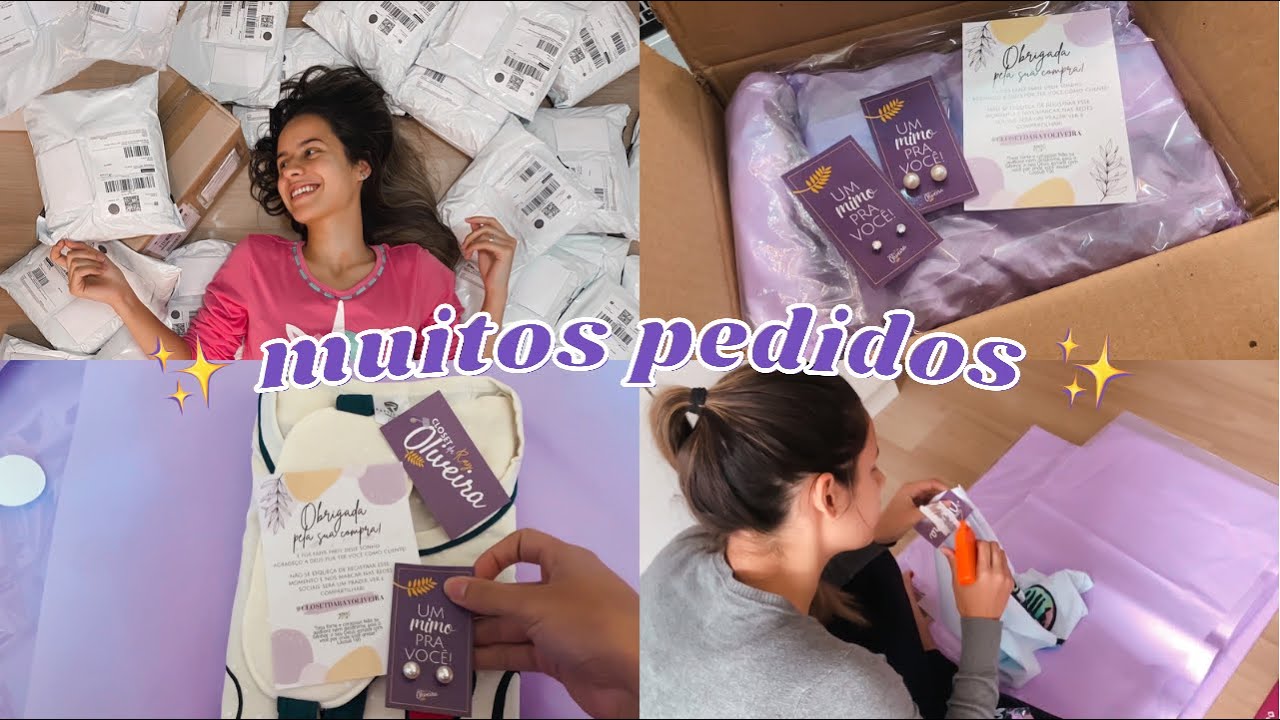 EMBALANDO OS PEDIDOS DA LOJA ✨ muitos pedidos e muito trabalho 📦