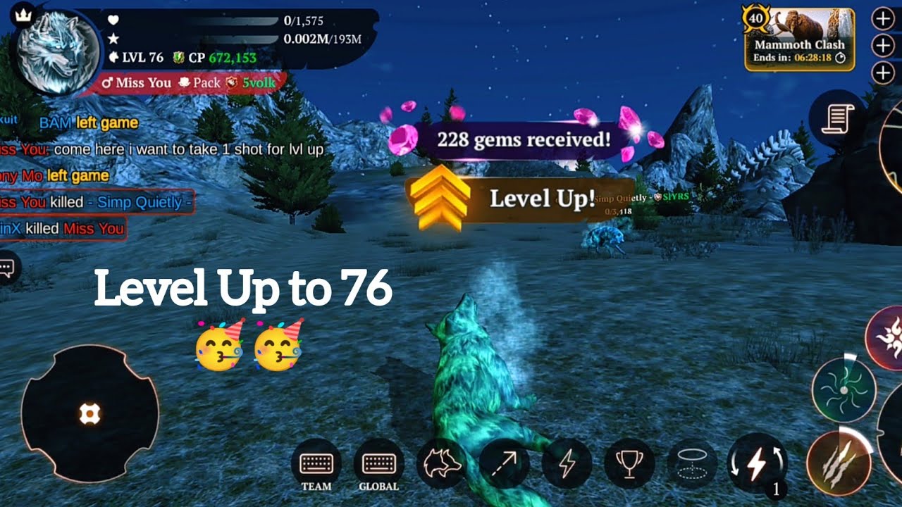 The wolf- 1k wolf Finally level up to ⬆️ 76 in 900k server.. ||