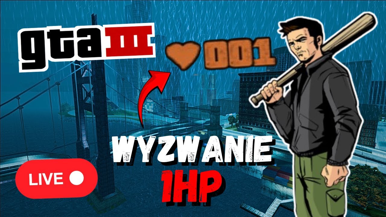 🔴GTA 3 Jest niemożliwe do przejścia na 1HP? (Challenge)