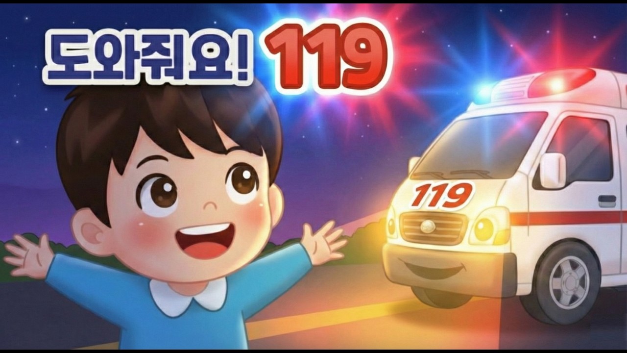 누가 도와줄까? 🚑 구급차 동요 | 아프면 119! 어린이 응급상황 안전교육
