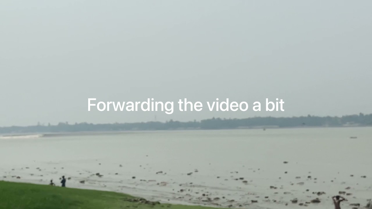 High tide in river 🤷 - Sudden increase in water level ( watch till the end )