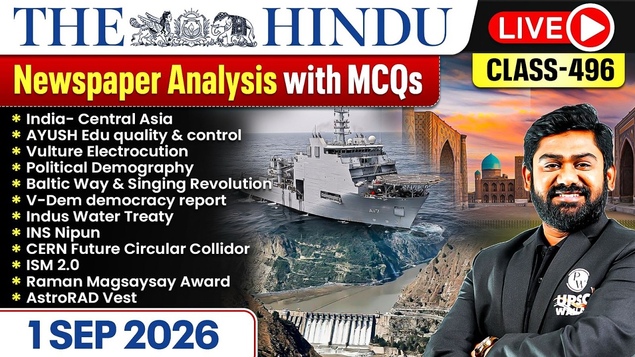 The Hindu Analysis - 1st September | The Hindu Newspaper Today with MCQs | Aasim Sir