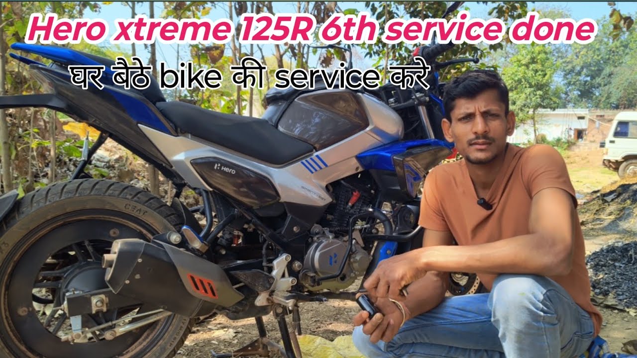 Hero xtreme 125R 6th service done At home // best engine oil for bike