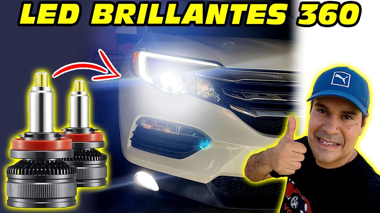 SUPER BRILLANTES Luz LED para Faros 360 Brillantes Autos H11