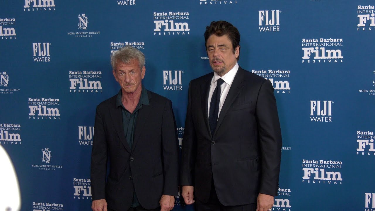 Sean Penn and Benicio Del Toro on the red carpet at the 2026 SBIFF Hammond Cinema Vanguard Award