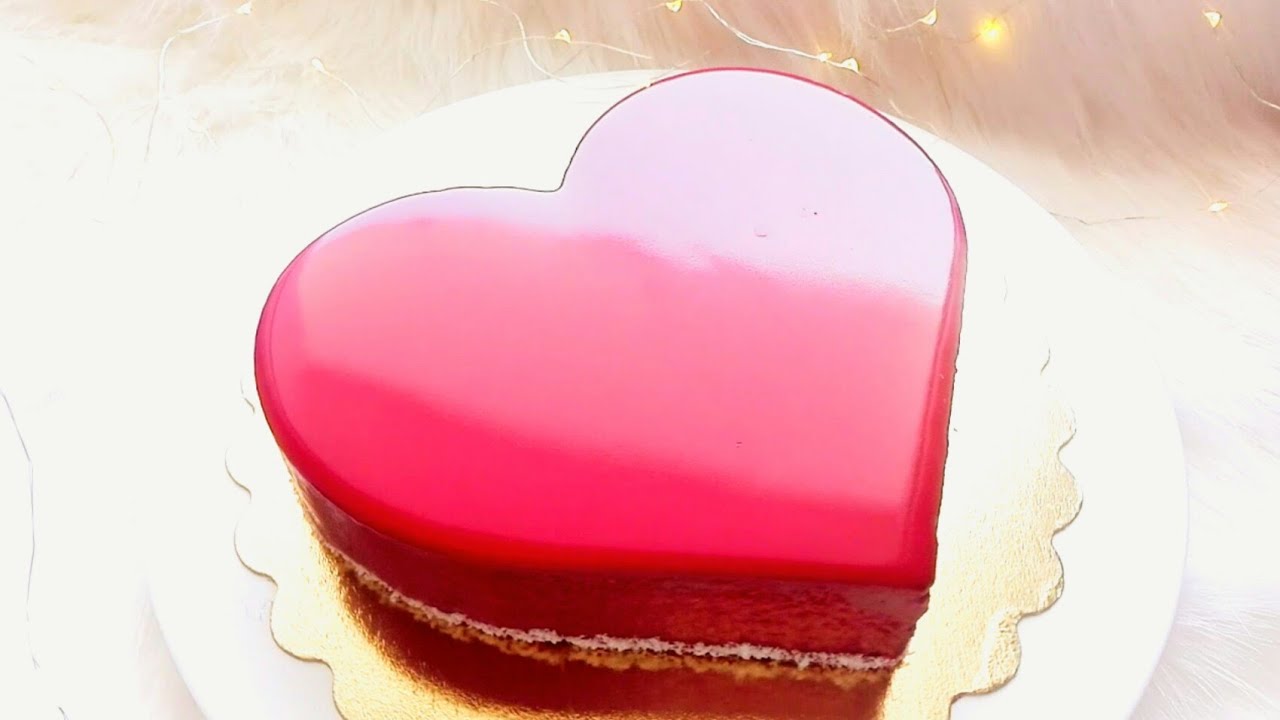 entremet cœur chocolat/mousse bavaroise recette détaillée كيكة عيد ميلاد زواج سهلة بالتفصيل