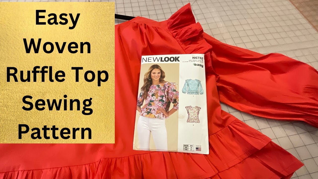 Pattern Review - New Look 6732 Top  - DIY Beginner Blouse Woven Fabric #sewing #sewingproject