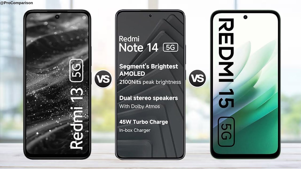 Redmi 13 5G vs Redmi Note 14 5G vs Redmi 15 5G|| Full Comparison