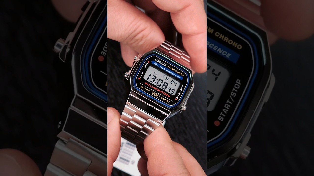 Reloj Casio Cl&aacute;sico Unisex A-168WA-1 vintage digital original Casio pulsera en acero inoxidable