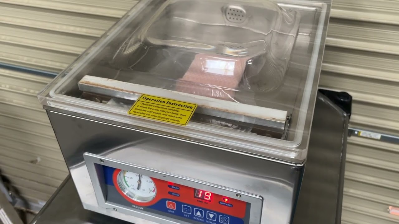 動画有 直接引取大歓迎 動作品 DUOQI(?) 卓上型真空包装機 DZ-260C VACUUM PACKER 真空パック チャンバー シーラー 厨房機器
