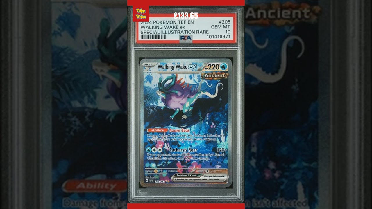 Walking Wake EX SIR 205/162 - Temporal Forces - Pokemon Card - PSA 10