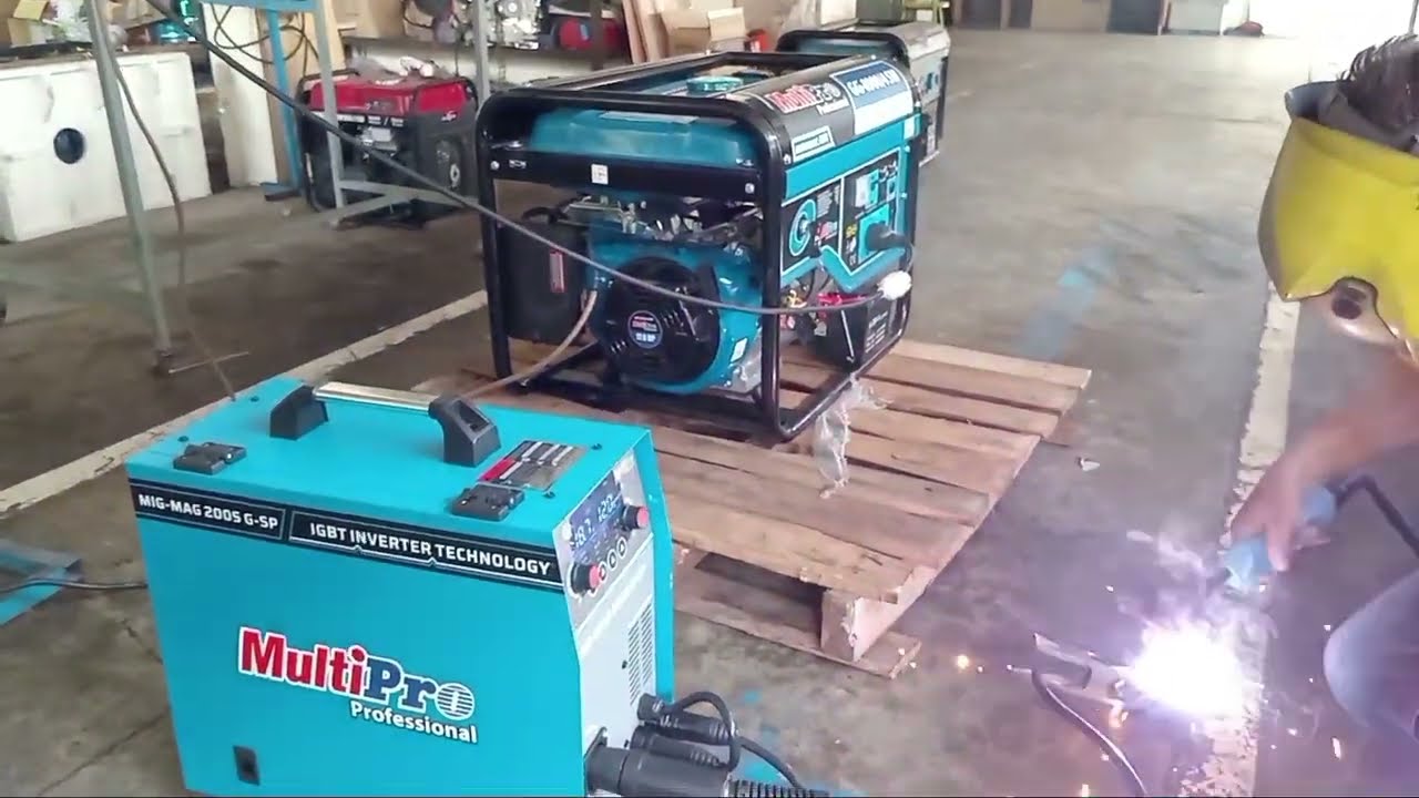 Review mesin las mig multipro - mig 200s  dengan generator multipro gn5500