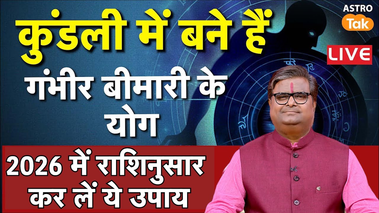 LIVE 2026: कुंडली में बनें है गंभीर बीमारी के योग, 2026 में राशिनुसार कर लें ये उपाय । SJ । AstroTak