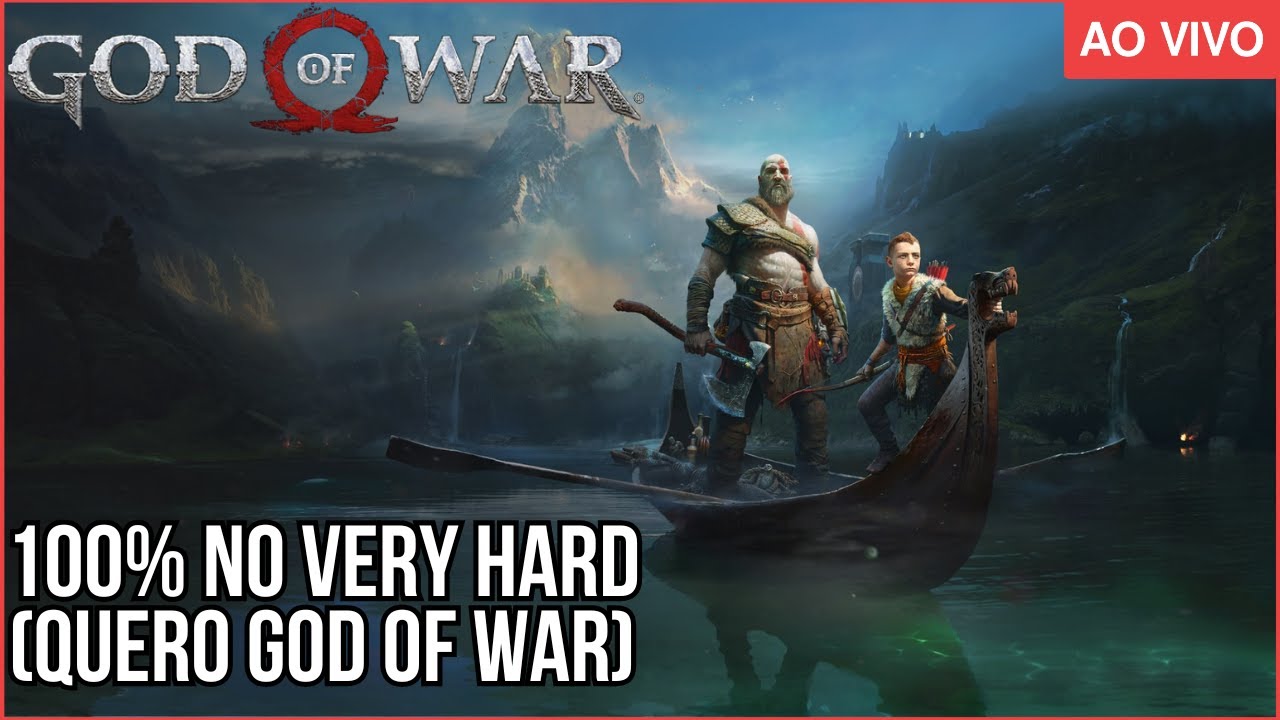 GOD OF WAR 2018 - 100% NO VERY HARD (QUERO GOD OF WAR) AO VIVO❗comandos