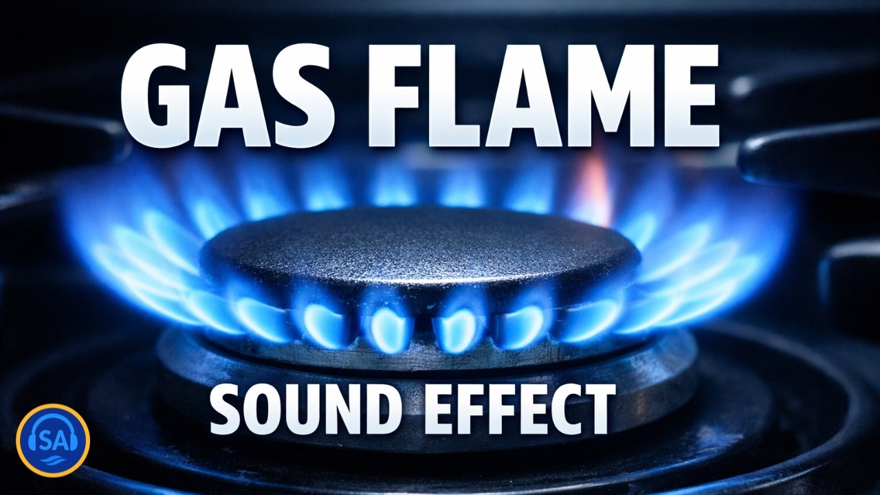 🔥 Gas Stove Burner Flame Hiss – 10 Minute Real Kitchen Fire Sound (SFX)