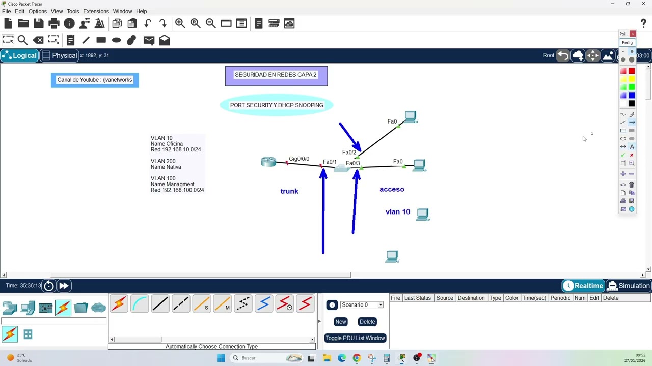 Como configurar DHCP Snooping y Port Security