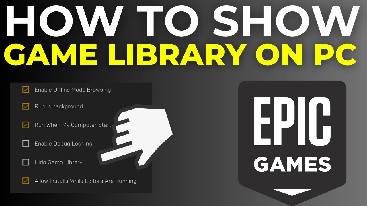 How To Show Game Library on Epic Games PC (2025)