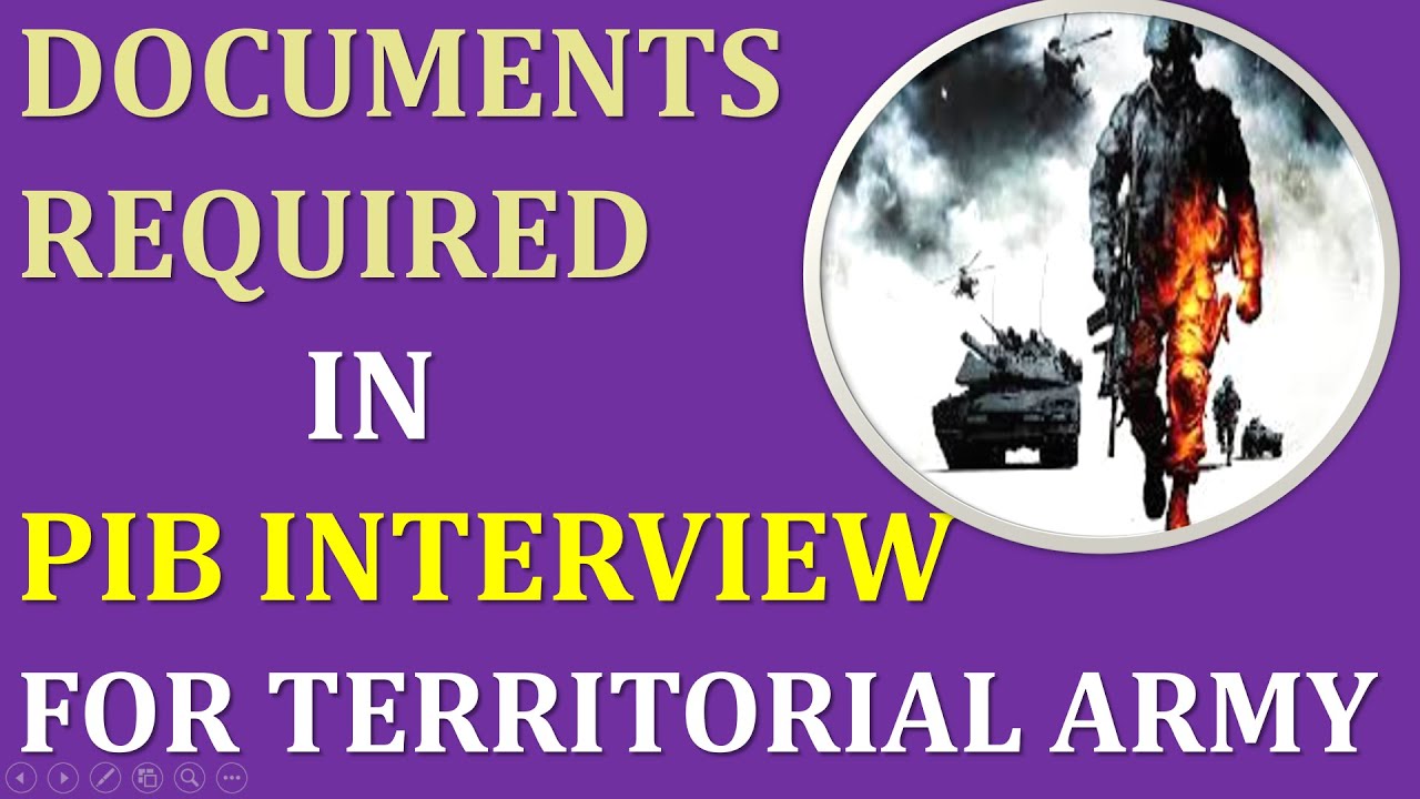 Documents required in PIB interview I Territorial army interview I PIB preparation I SSB interview