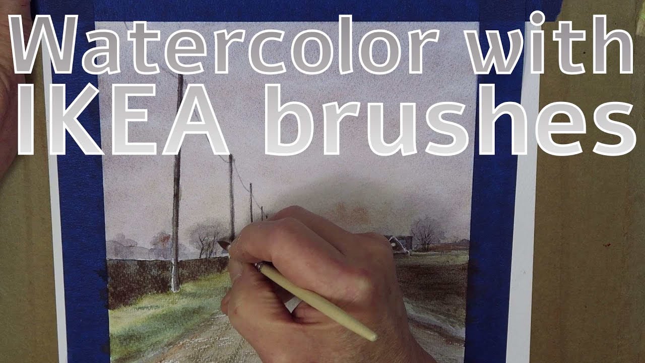 Watercolor with IKEA brushes