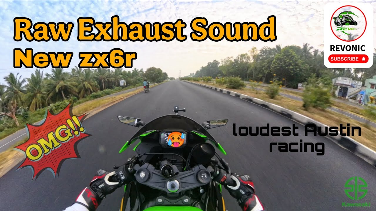 ZX6R Raw exhaust sound | Loudest Austin racing  Inline-4 #viral#trending#superbike#vlog #automobile