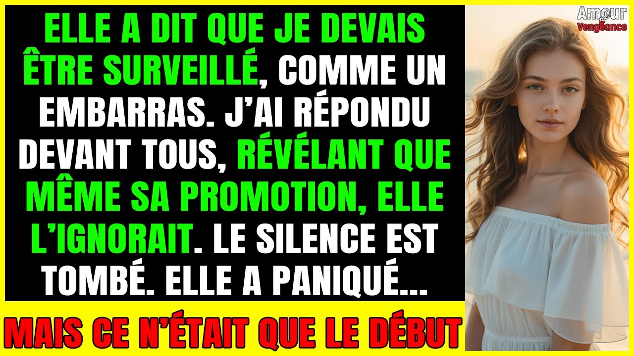 « Tu dois le SURVEILLER » — ma femme l’a dit devant ses collègues… moi, j’ai exposé la vérité…