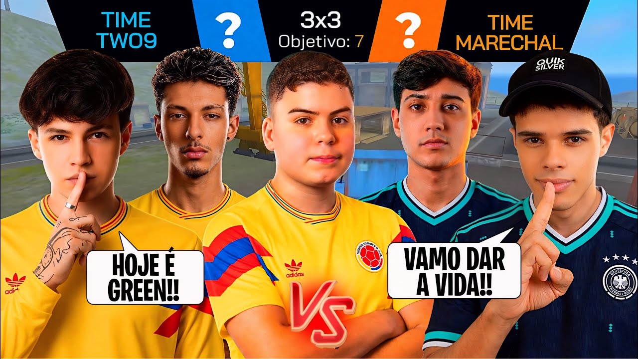 COLOQUEI A VIS&Atilde;O DE 5 JOGADORES NESSE 4X4 APOSTADO! BAK e MARECHAL vs TWO9, PHZIN E DINI FF!