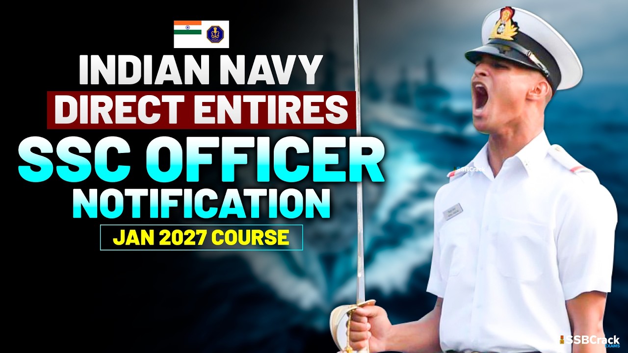 Indian Navy Notification SSC Officer Entry January 2027 Course